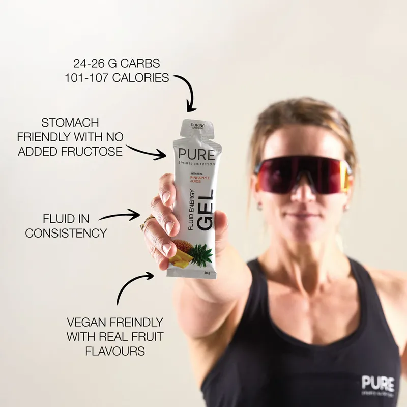 Pure Fluid Energy Gel 50g Raspberry with Caffeine-3